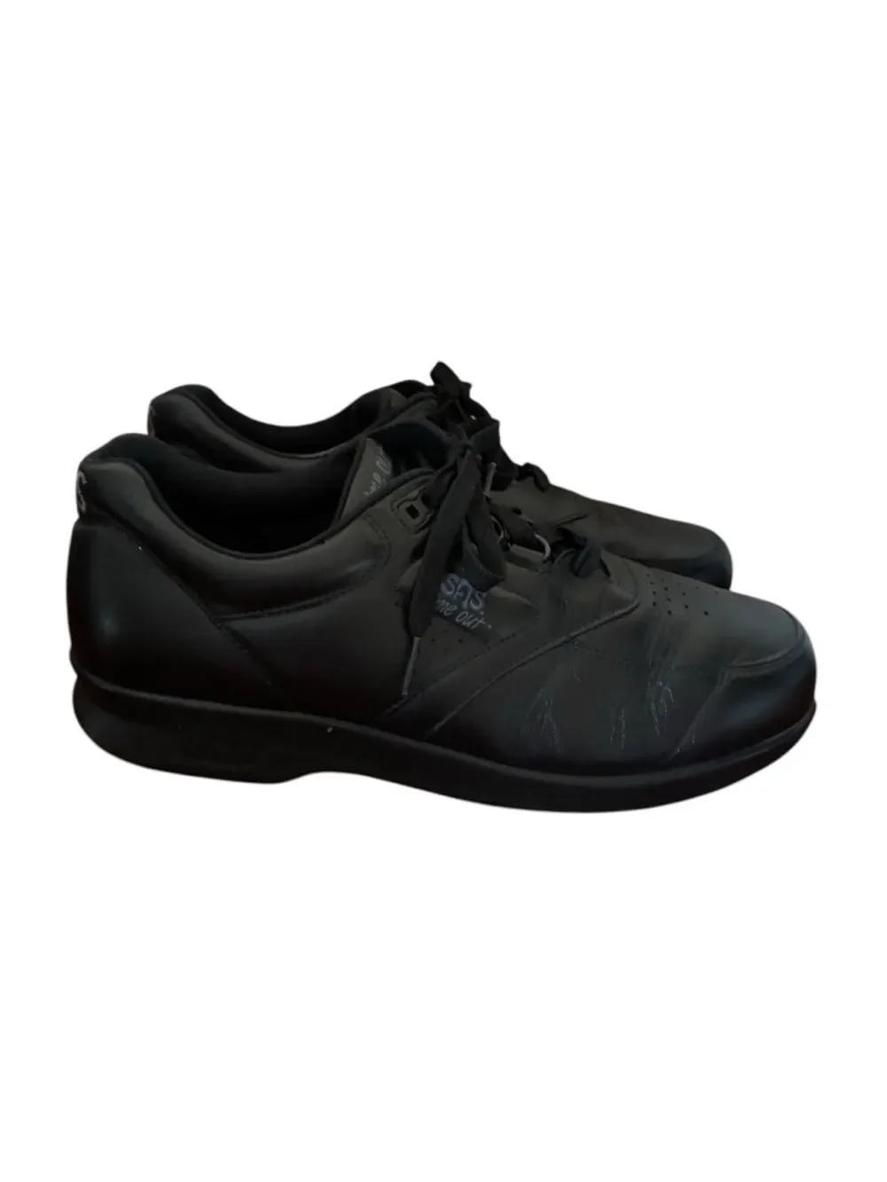 SAS Black Leather Lace-Up Comfort Shoes Mens Size 9.5